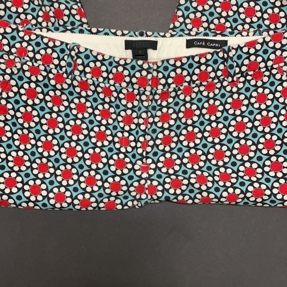 J. Crew Collection cafe Capri kaleidoscope dot print pant - Picture 3 of 3